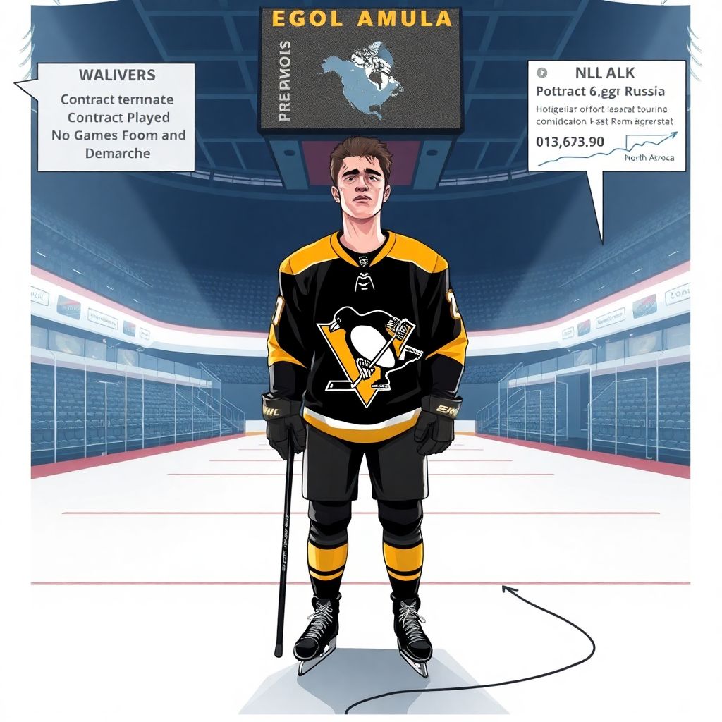 Клуб НХЛ разорвал контракт с Егором Замулой: почему он не заиграл в «Питтсбурге»